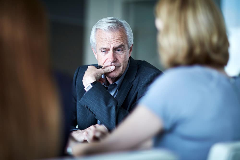 Employee reflecting on trauma in the workplace