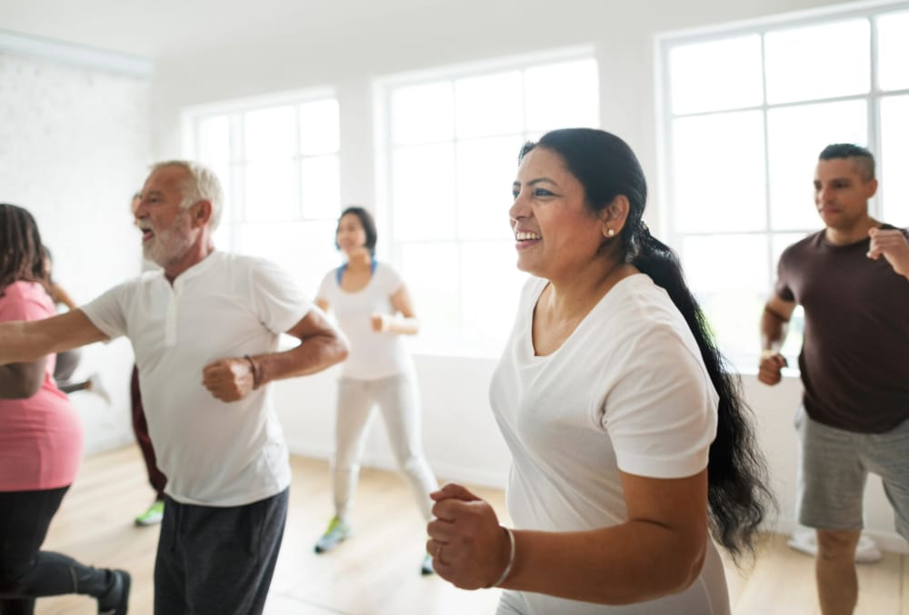 Pre-diabetes People in an exercise class